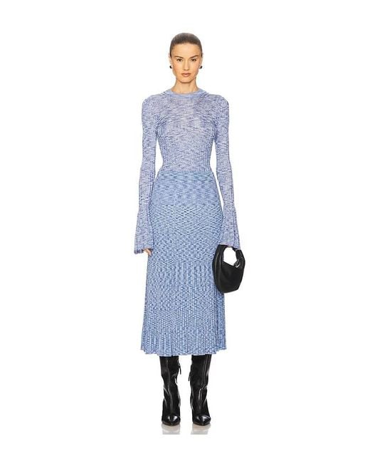 Zimmermann Blue Mouline Midi Skirt