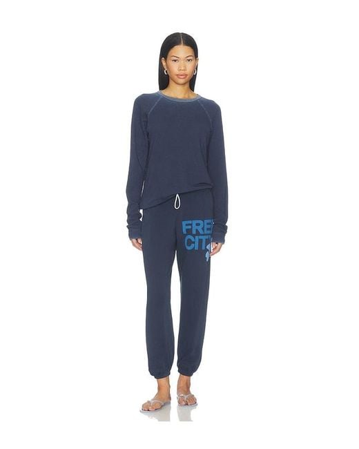 Freecity Blue Lucky Rabbits Sweatshirt