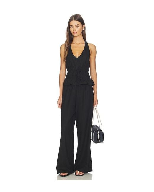 PAIGE Black Alysha Linen Top