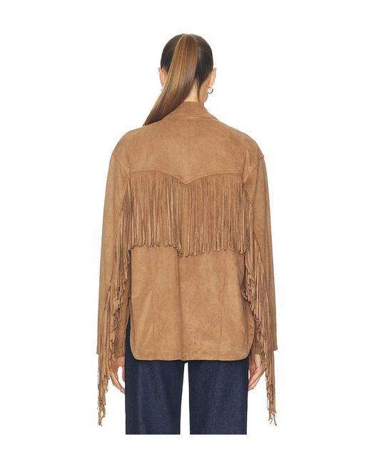 Free People Blue X Revolve Fringe Out Faux Suede Shacket