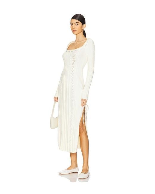 Free People White Midi-Kleid Heart Of