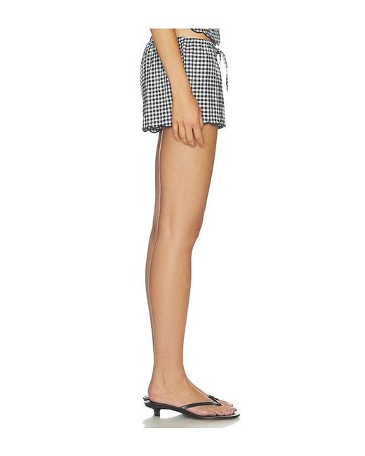 Montce Blue Scalloped Low Rise Drawstring Short