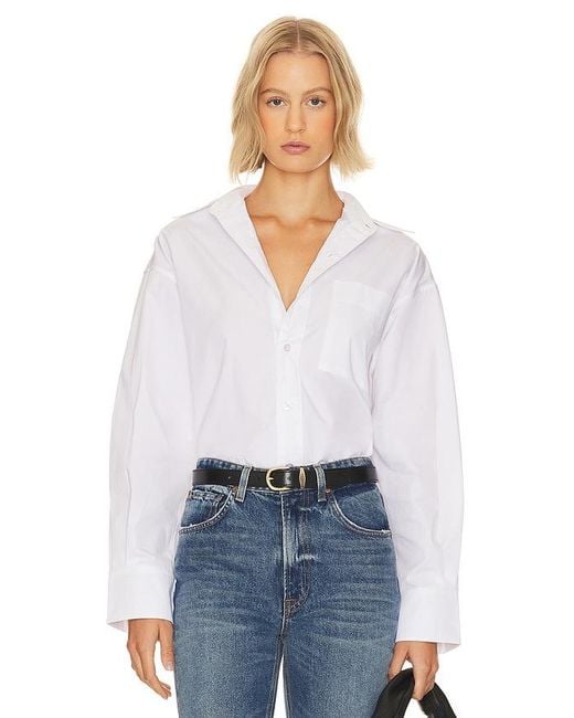 GRLFRND White X Lindsi Lane Button Down Shirt