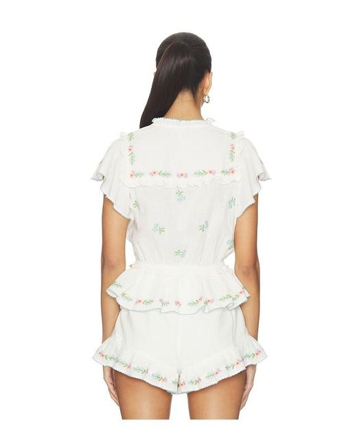 Show Me Your Mumu White Romey Top