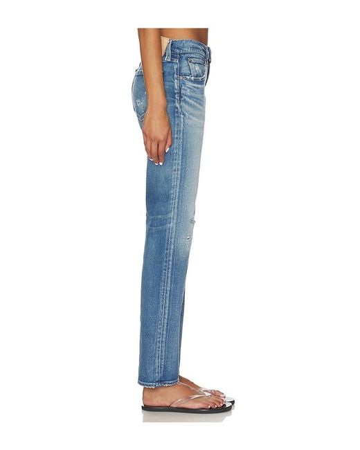 Moussy Blue Bridgeville Slim Straight Jeans