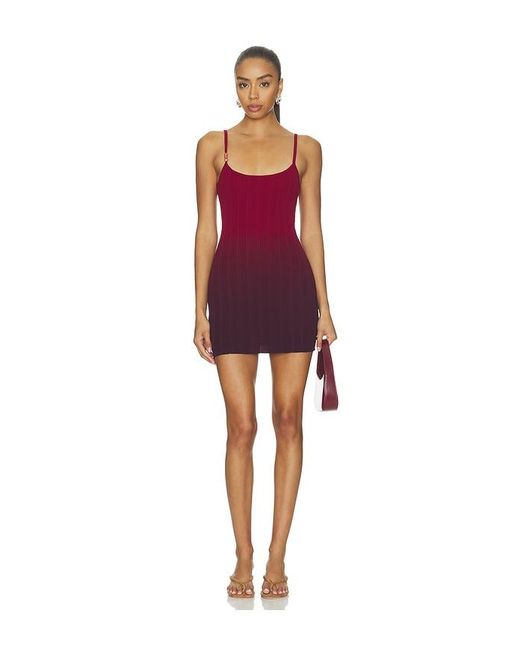 SNDY'S Red Odessa Knit Mini Dress
