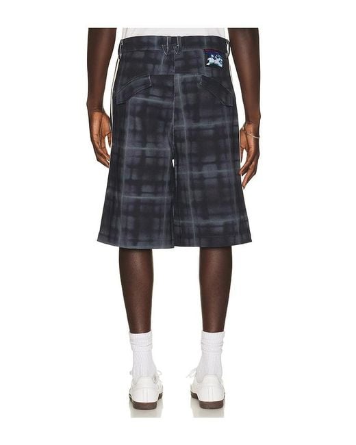 JUNGLES Black Haze Plaid Shorts for men