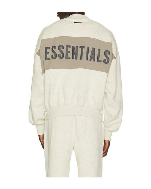 Fear Of God White Cropped Relaxed Panelled Sweatshirt for men