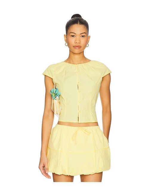 Amanda Uprichard Yellow X Revolve Pinto Top