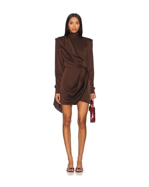 Ronny Kobo Brown Bianca Dress