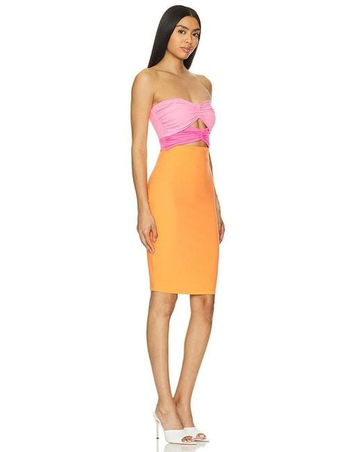 Susana Monaco Orange Cut Out Mini Dress