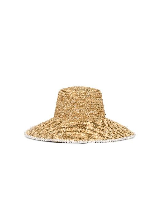 Sombrero pearl edge Lele Sadoughi de color Natural
