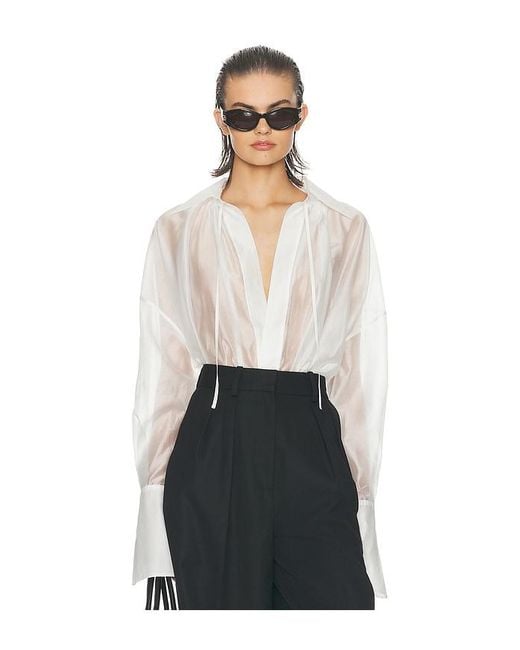 Helsa White The Poet Blouse