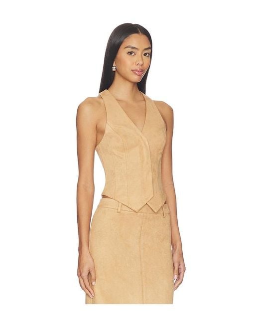 ALL THE WAYS Natural Bailey Faux Suede Vest
