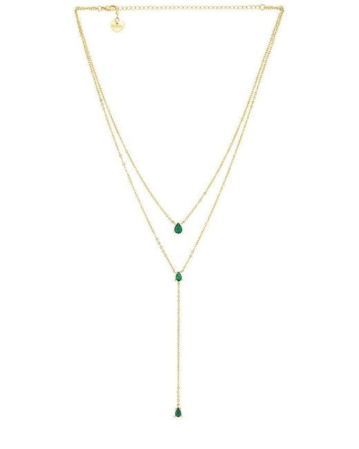 BRACHA Metallic Esmeralda Lariat Necklace