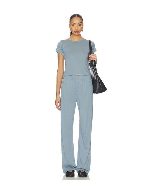ÉTERNE Blue Butter Rib Lounge Pant
