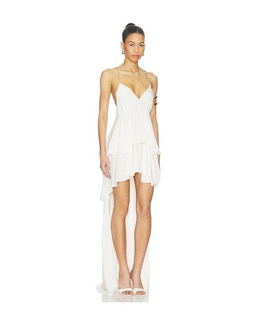 Lovers + Friends White Aiyanna Silk Maxi Dress