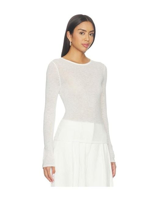 Sans Faff White Alpaca Sheerline Top