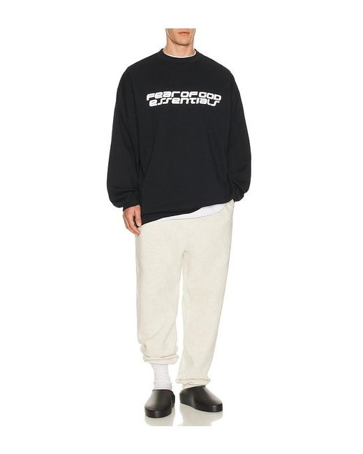 Fear Of God Black 90's Long Sleeve Tee for men