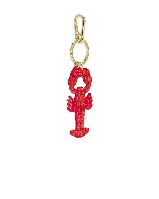 Solar Eclipse Red Hand-Painted Lobster Bag Charm + Keychain