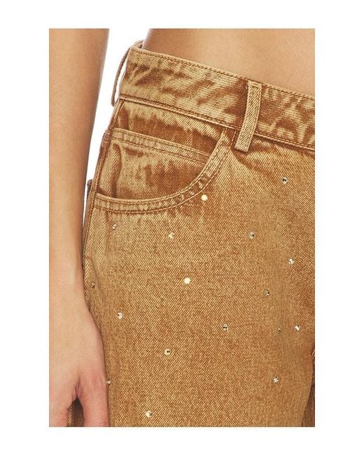 Leslie Amon Natural X Revolve Denim Rhinestone Festival Pants