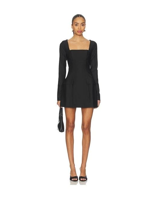 MORE TO COME Black Fenna Mini Dress
