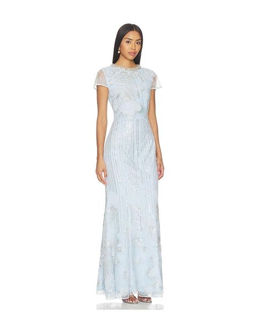 Elliatt White Anabelle Cap Sleeve Gown