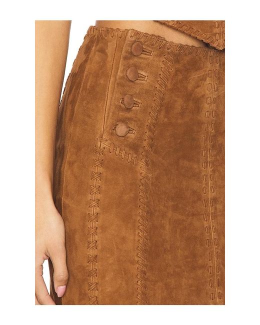 Urban Outfitters Brown Handkerchief Leather Skirt