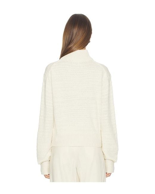 Helmut Lang White Slub Button Top
