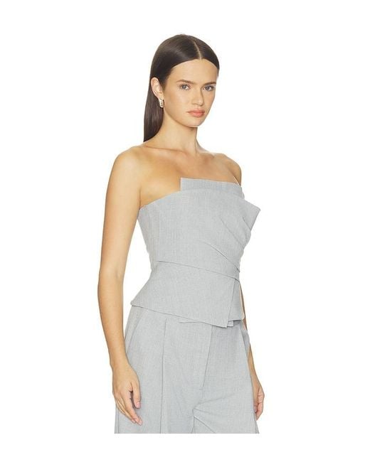 The Sei White Wrap Bustier Top