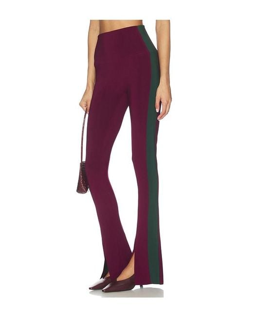 Norma Kamali Red Side Stripe Spat Legging