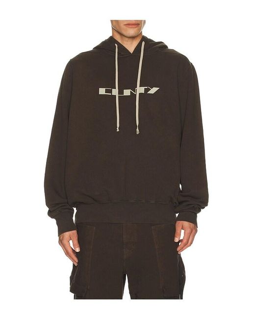 Rick Owens Black Oversized Hoodie for men