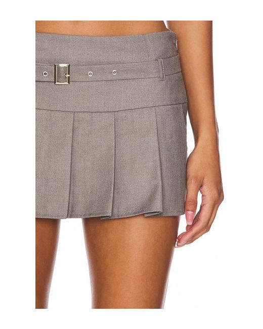 superdown Gray Quinn Mini Skirt