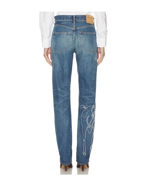 Polo Ralph Lauren Blue Rigid Denim Straight Leg