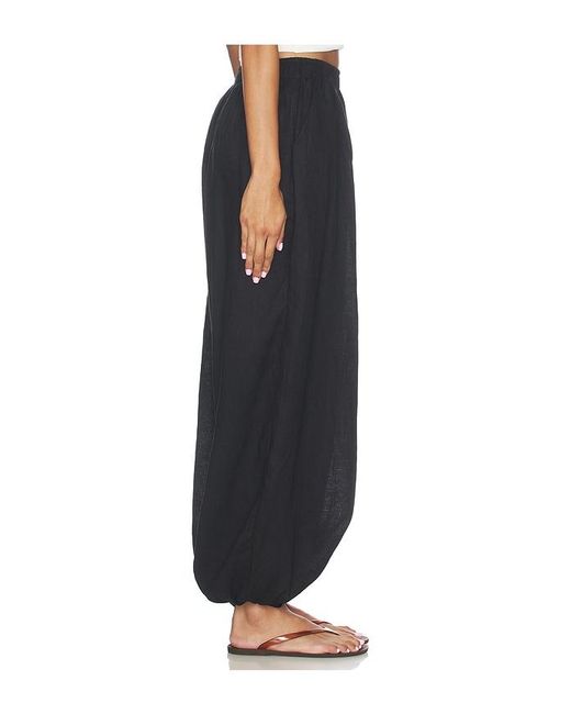AEXAE Black Linen Balloon Pant