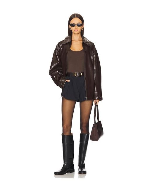 Free People Black Sloane Faux Leather Jacket