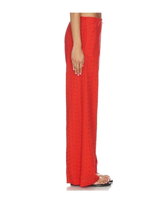 Nia Red X Revolve Eyelet Pant