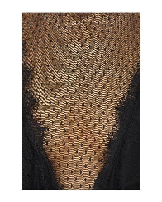 PATBO Black Laila Lace Long Sleeve Short Dress