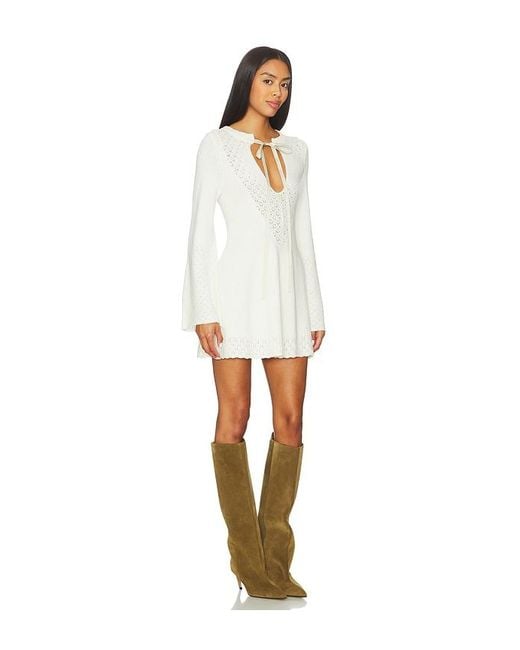 Free People White Bali Old Flame Sweater Dress