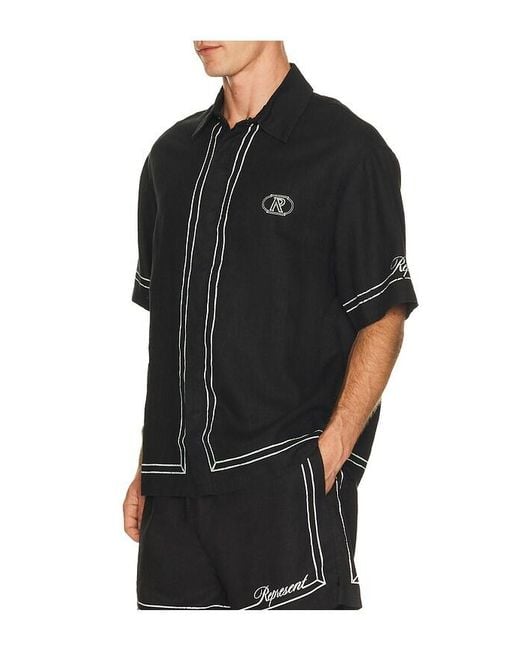 Represent Black Border Shirt for men