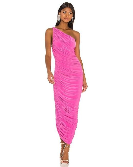 Norma Kamali Pink X Revolve Diana Gown