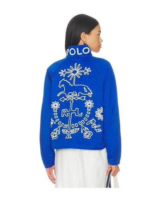 Polo Ralph Lauren Blue Heritage Twill Windbreaker Jacket
