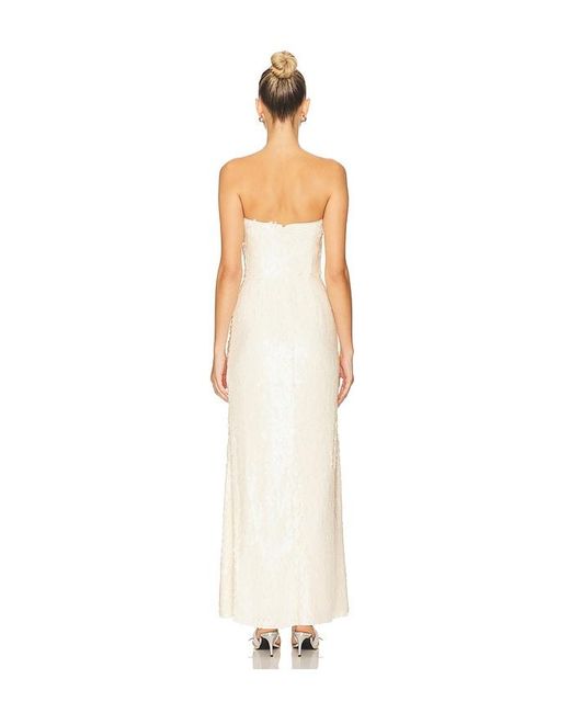 Simon Miller White Sculpty Strapless Sequin Dress