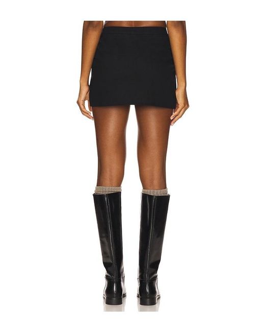 Line & Dot Black Eton Mini Skirt