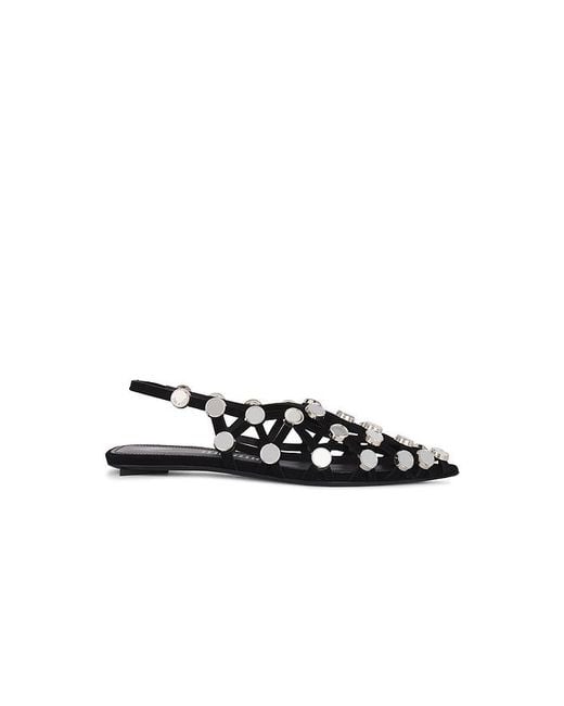 The Attico Black Grid Ballerina Flat