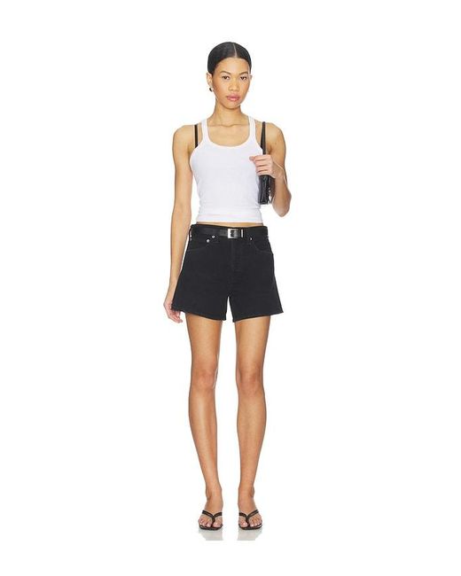 Agolde Blue Long Parker Shorts