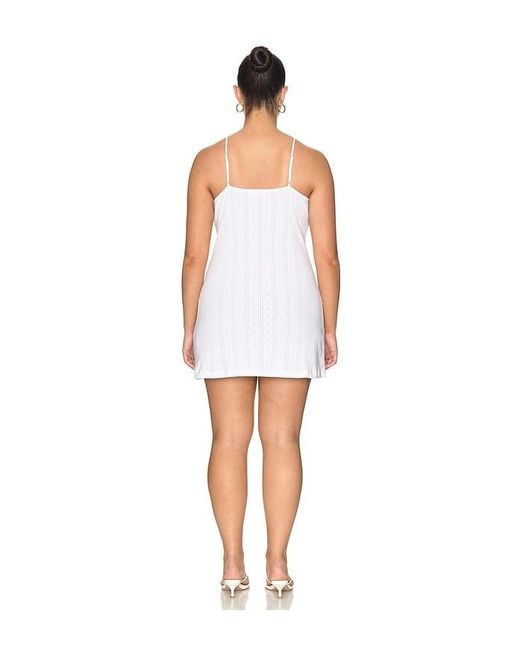GOOD AMERICAN White The Pointelle Mini Dress
