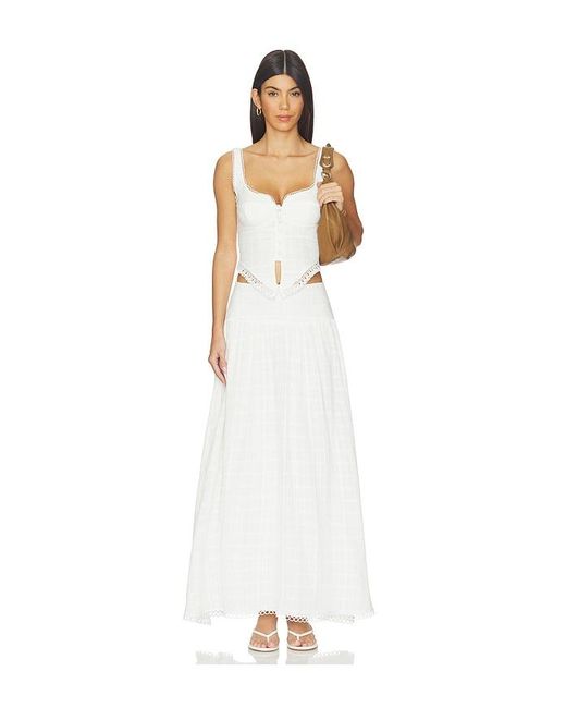 Peixoto White Camila Maxi Skirt