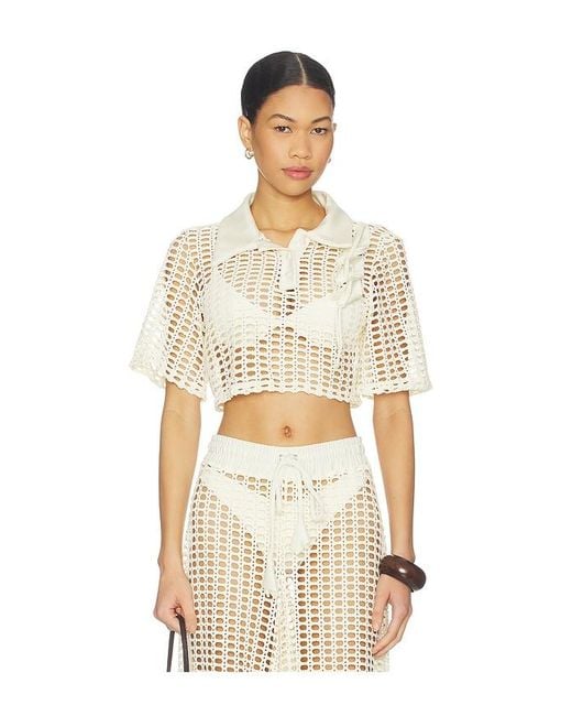 PATBO Natural Selene Mesh Shirt