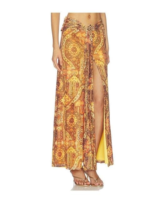Runaway the Label Multicolor Skylar Ruched Maxi Skirt
